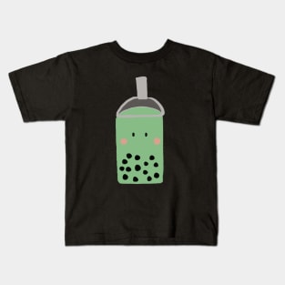 Matcha boba Kids T-Shirt